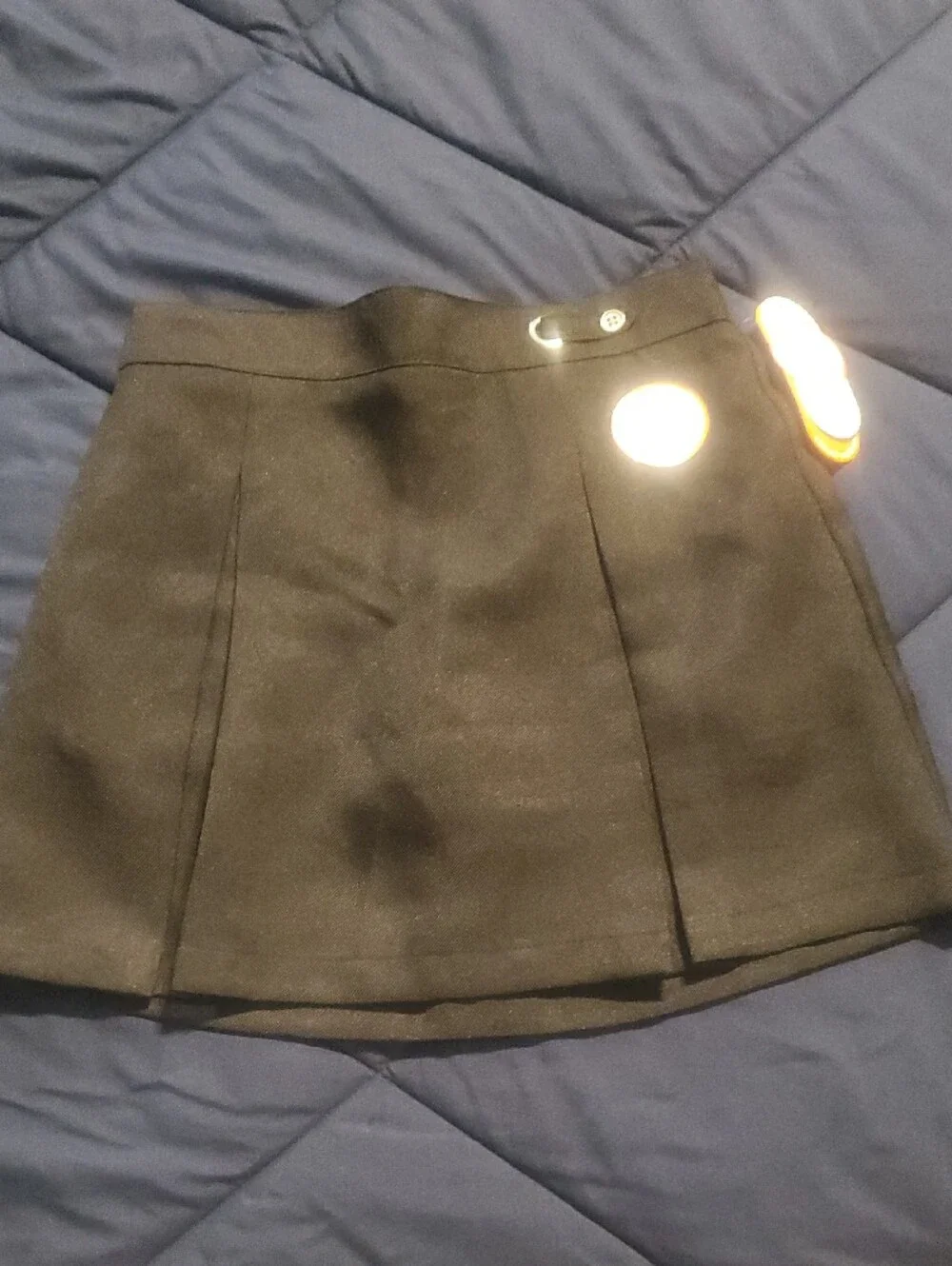 wonder nation Black Pleated Skort And Shirt - School Uniform Bottom